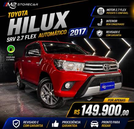 TOYOTA HILUX 2.7 SRV 4X2 CD 16V FLEX 4P AUTOMÁTICO TOYOTA HILUX 2.7 SRV 4X2 CD 16V FLEX 4P AUTOMÁTICO